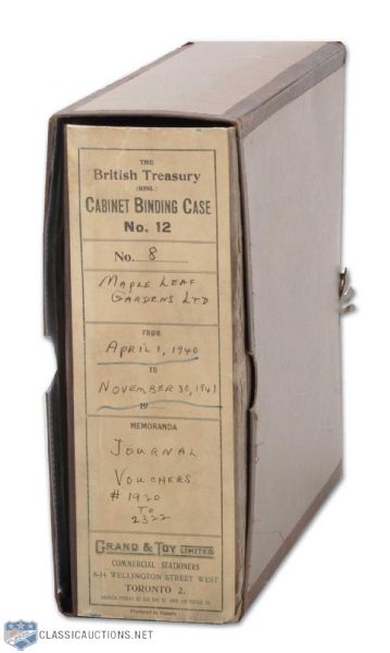Maple Leaf Gardens Document Collection Binder#8 - April 1, 1940 to November 30, 1941