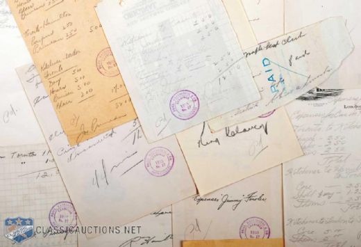 1935-36 Toronto Maple Leafs Autographs, Collection of 28, Featuring Conacher, Primeau, Irvin, Selke & Clancy