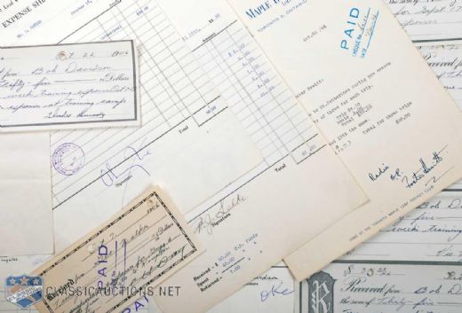 1946 Toronto Maple Leafs Training Camp Signed Documents, Collection of 100+, Featuring Smythe, Selke, Day and Hewitt