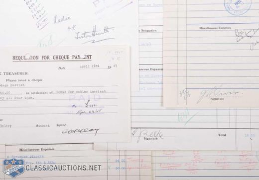 Conn Smythe, Dick Irvin, Hap Day, Frank Selke & Foster Hewitt Autographs, Collection of 26