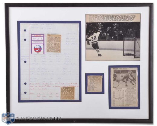 Mike Bossys 500th Goal Framed Montage (16" x 20")