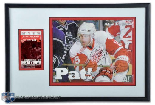 Pat Verbeeks Signed 500th Goal Framed Montage (12" x 17 1/2")