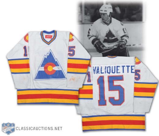 1978-79 Jack Valiquette Colorado Rockies Game-Worn Jersey - Photo Matched!