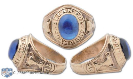 Norm Defelices 1971 Galt Hornets Allan Cup Champions Gold Ring