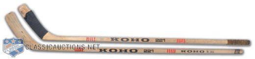 Denis Potvin 1980-81 Game-Used Stick & Bob Nystrom Game-Used Circa 1980 New York Islanders Team-Signed Stick