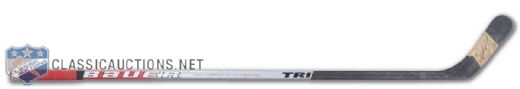 Dany Heatley Signed Bauer Game-Used Stick