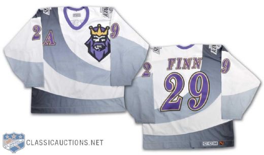 1995-96 Steven Finn Los Angeles Kings "Burger King" Game-Worn Jersey