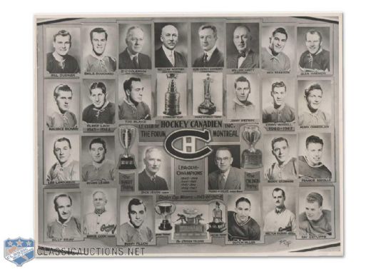 1947-48, 1954-55 & 1955-56 Montreal Canadiens Team Photos
