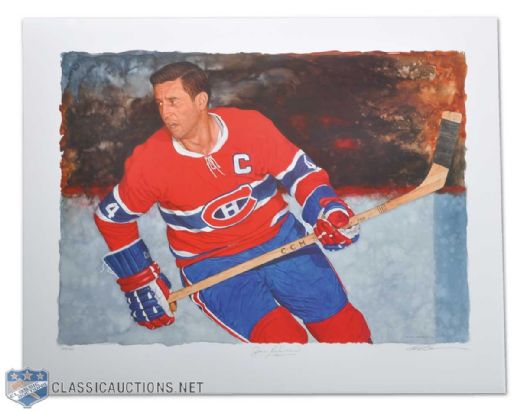 Autographed Jean Béliveau Limited Edition Glen Green Lithograph (24" x 31")