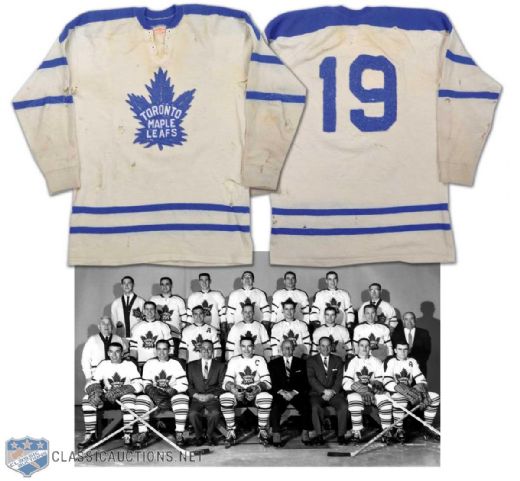 Late-1950s Barry Cullen Toronto Maple Leafs Game-Worn Jersey - Photo-Matched!