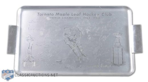 1962-63 Toronto Maple Leafs Stanley Cup Championship Tray