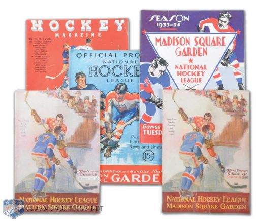 1930s Madison Square Garden Program Collection of 5
