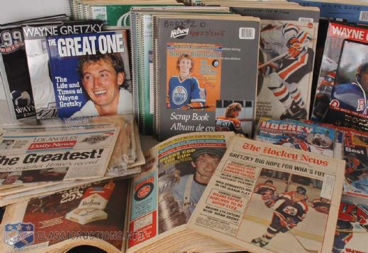 Wayne Gretzky Newspaper, Magazine and Book Collection