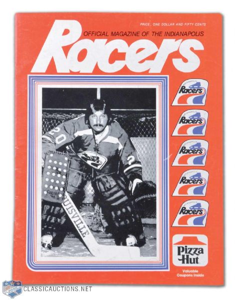 October 20th 1978 Indianapolis Racers Program - Wayne Gretzkys First Pro Goals!