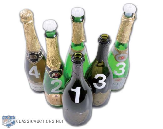 Edmonton Oilers Stanley Cup Championship Champagne Bottle Collection of 6