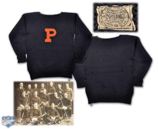 Early-1910s Princeton Tigers Hockey Game-Worn Jersey - Hobey Baker Era