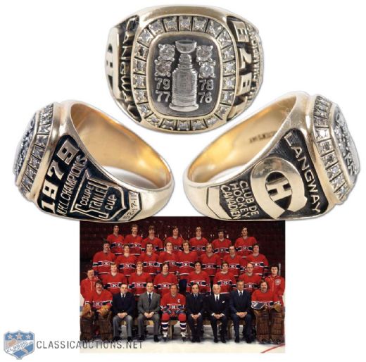 Rod Langways 1979 Montreal Canadiens Stanley Cup Championship Ring