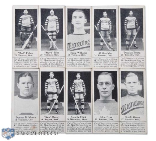 1920s Dominion Chocolate Sports Card Near Set (59/60) with Coupons!