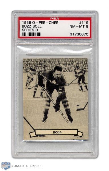 1936-37 O-Pee-Chee #119 - Buzz Boll PSA 8 - None Higher!