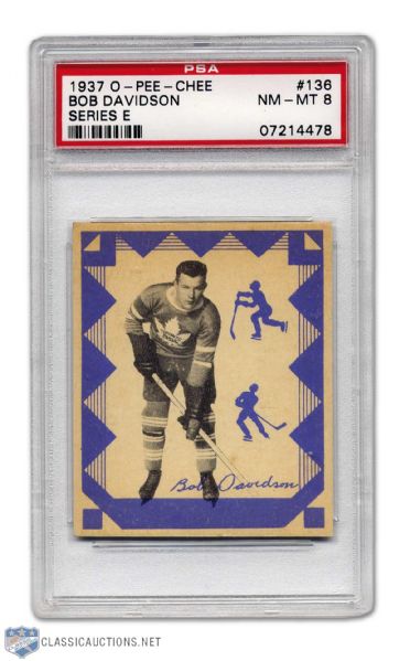1937-38 OPC #136 - Bob Davidson PSA 8 - None Higher!