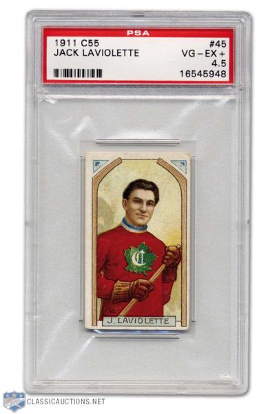 1911-12 Imperial Tobacco C55 #45 - Jack Laviolette - PSA 4.5