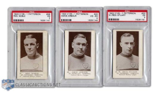 1923-24 V145-1 William Paterson PSA-Graded Card Lot of 3