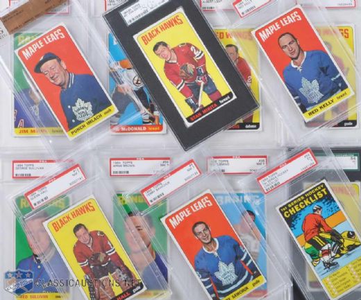 1964-65 Topps Graded Card Lot of 15 Including 5 HOFers