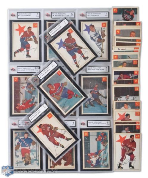 1954-55 Parkhurst Near Complete Set (99/100) with Graded Stars
