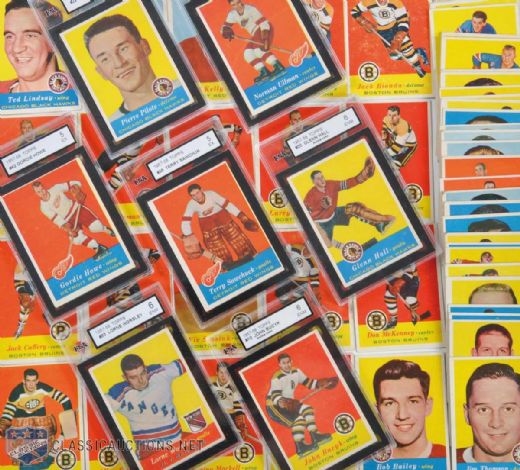 1957-58 Topps Near Complete Set (65/66) with Graded Stars
