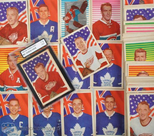 1963-64 Parkhurst Near Set (95/99) with Graded Gordie Howe
