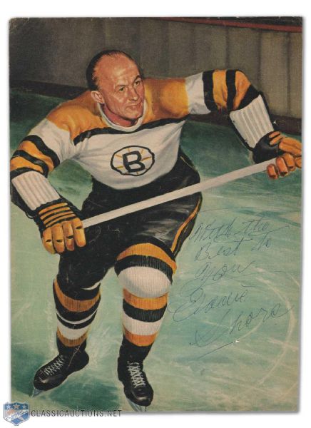 Eddie Shore Boston Bruins Signed Picture