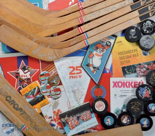 Huge International Hockey Memorabilia Collection