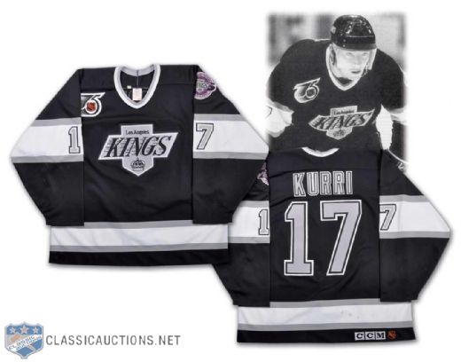 1991-92 Jari Kurri Los Angeles Kings Game-Worn Jersey