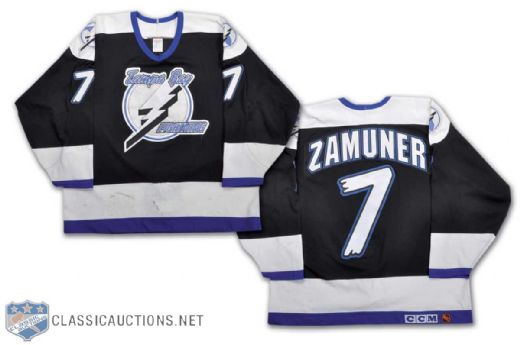 1994-96 Rob Zamuner Tampa Bay Lightning Game-Worn Jersey