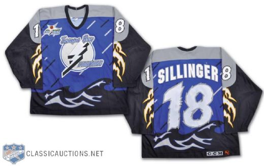 1998-99 Mike Sillinger Tampa Bay Lightning Game-Worn 3rd Jersey