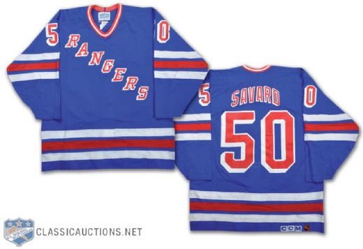 Mid-1990s Marc Savard New York Rangers Game-Worn Jersey
