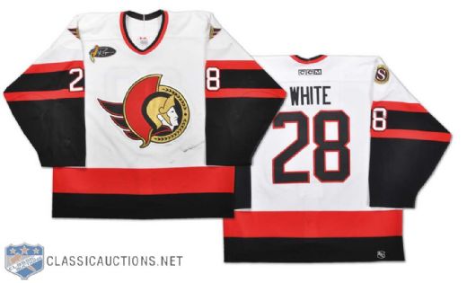 2003-04 Todd White Ottawa Senators Game-Worn Jersey with Roger Neilson Patch