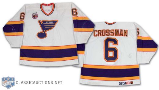 Doug Crossman 1992-93 St. Louis Blues Game-Worn Home Jersey