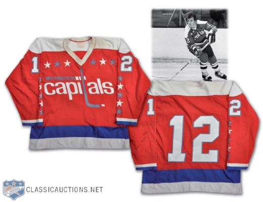 1976 Hartland Monahan Washington Capitals Game-Worn Jersey