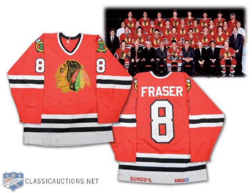 1985-86 Curt Fraser Chicago Black Hawks Game-Worn Jersey