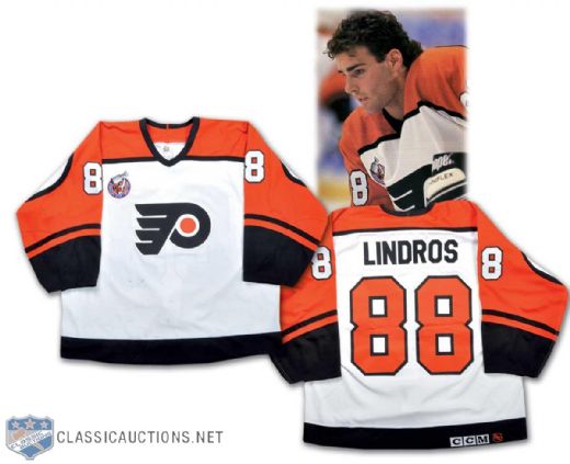 1992-93 Eric Lindros Philadelphia Flyers Game-Worn Rookie Jersey - Photo-Matched!
