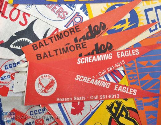 WHA Pennant Collection of 28 + 7 USFL