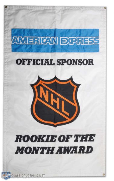 1986-87 Luc Robitaille NHL Rookie of the Month Banner