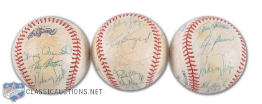 1979 Montreal Expos Team Signed Balls Collection of 3