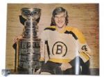 Circa-1972 Bobby Orr Poster & Autographed Index Card