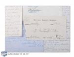 Art Ross Family Document Collection Featuring Muriel Ross Signed Letters (2) With References to Boston Bruins 1940s Don Gallinger Gambling Scandal