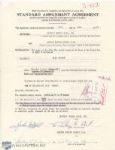 1965-66 Glen Sather-Signed NHL Contract & Document Signed by Deceased HOFers Weston Adams and Sid Abel