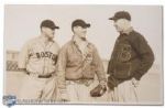 1940s Tiny Thompson Boston Bruins Baseball Photograph