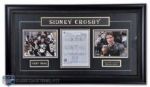 Sidney Crosby "First NHL Goal" Framed Display With Hand-Signed Scoresheet & Photos (24" x 42")