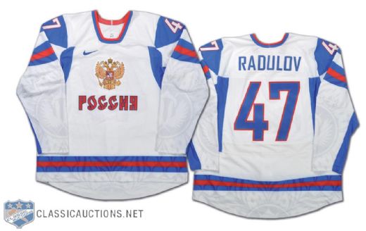 Alexander Radulov Team Russia 2010 Winter Olympics Game-Issued Jersey